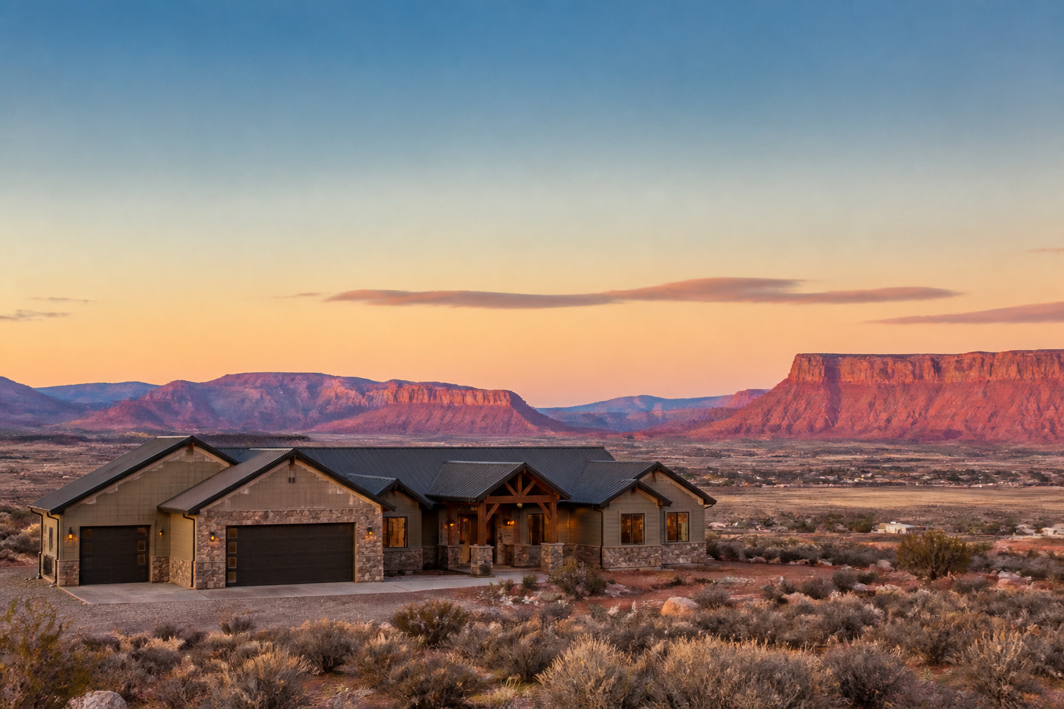 Toquerville, Utah rural community with red rock views — real estate