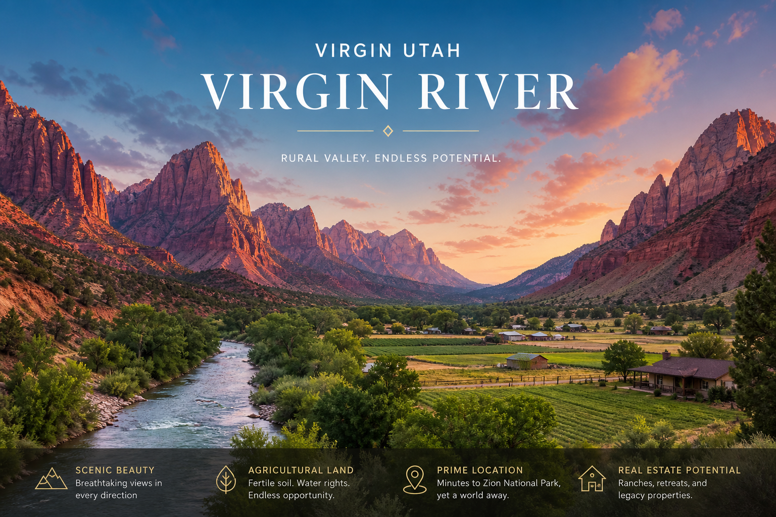 Virgin, Utah rural community near Zion National Park — real estate