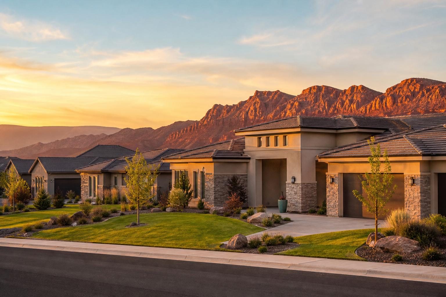 Washington, Utah residential community with mountain views — homes for sale